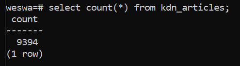 psql query
