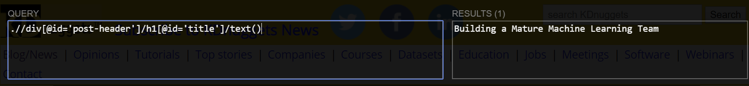 XPath Helper screenshot